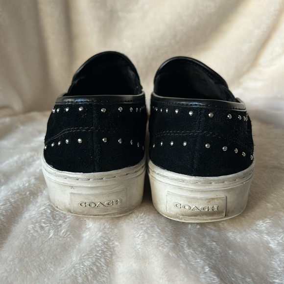 Coach Cameron Suede Studded Slip On Sneakers Size 7 - Picture 3 of 8